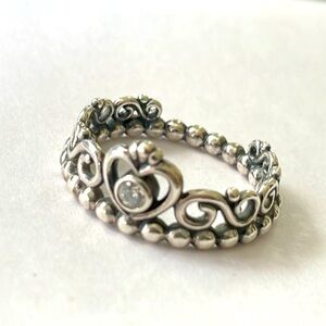Pandora tiara ring, sterling silver